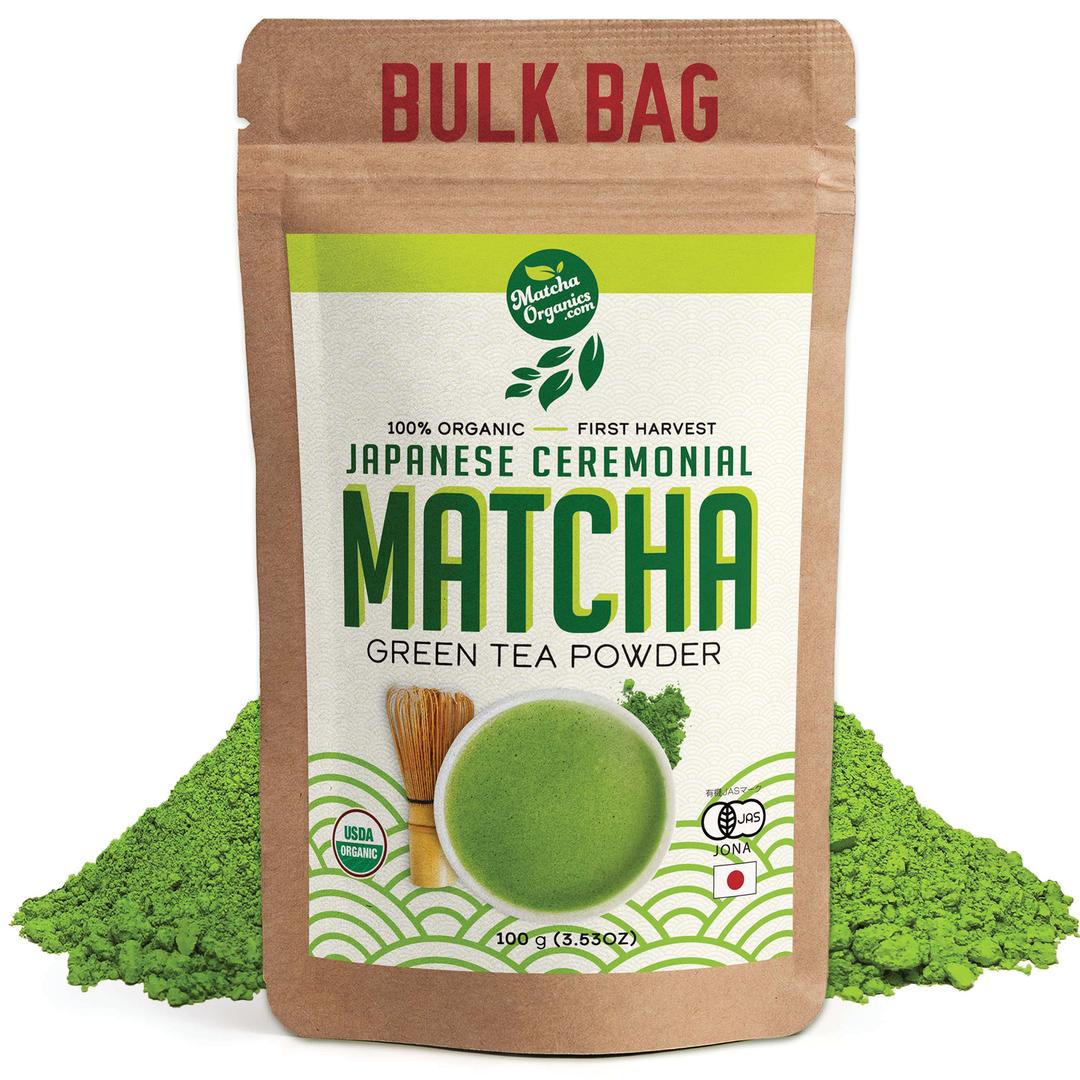 Pure Organic Ceremonial Grade Matcha Green Tea Powder Extract - 3.53 oz / 100g