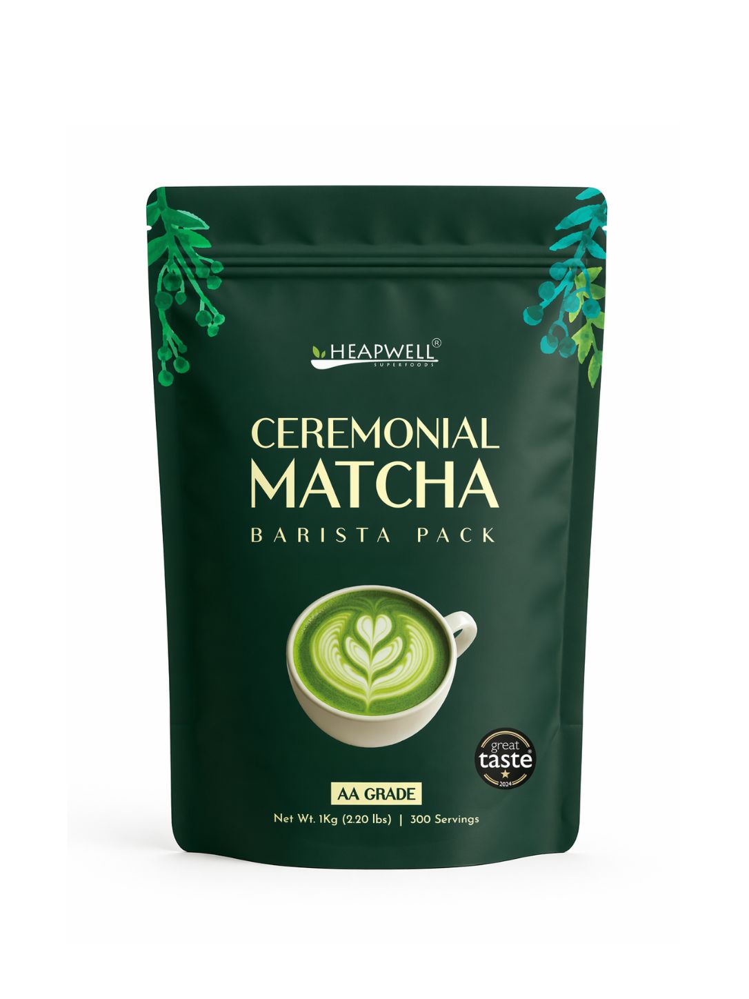 Ceremonial Grade AA Matcha for Barista 1Kg by Heapwellsuperfoods