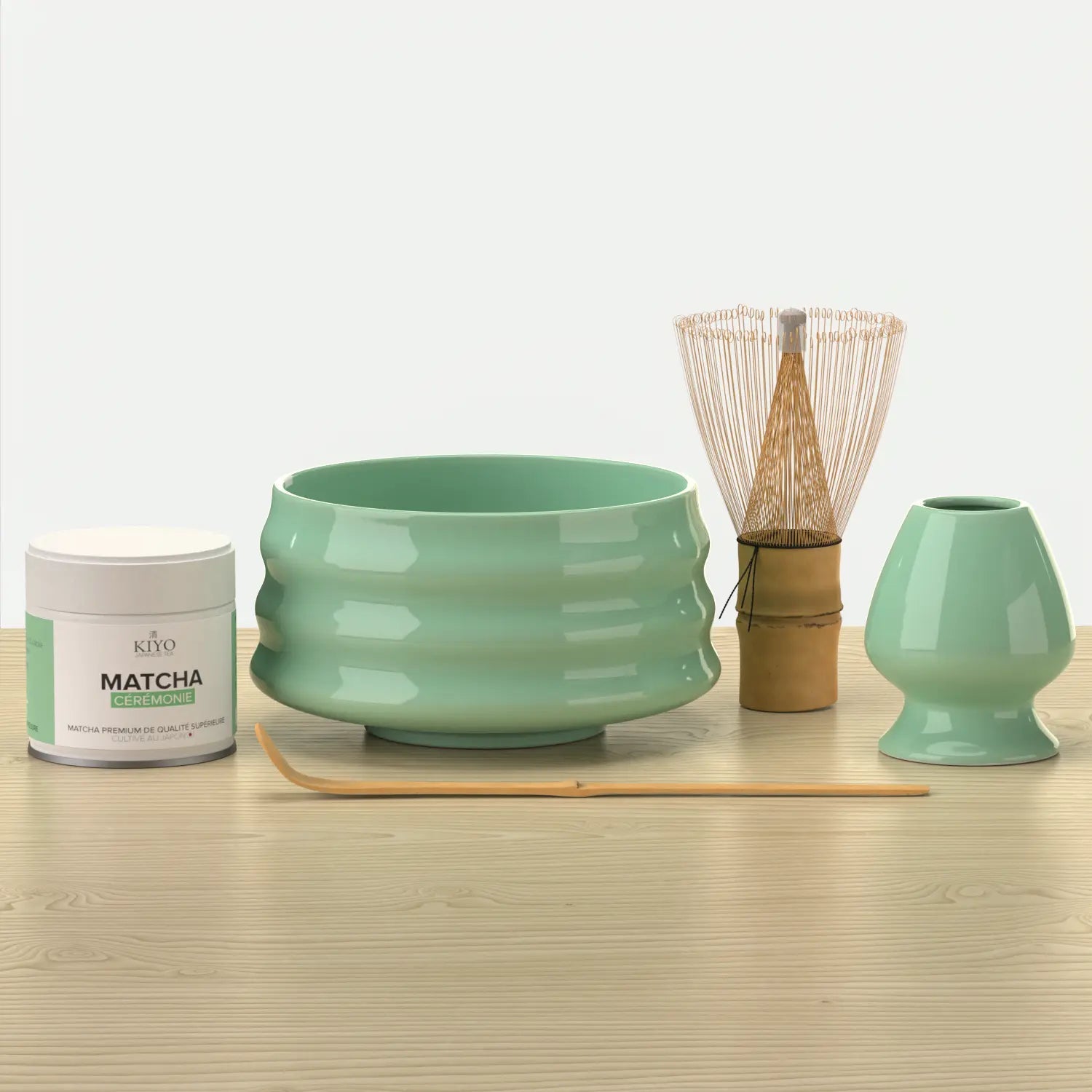 Kit Matcha Cérémonie Japonais Complet - Bol, Fouet & Thé Matcha - Vert
