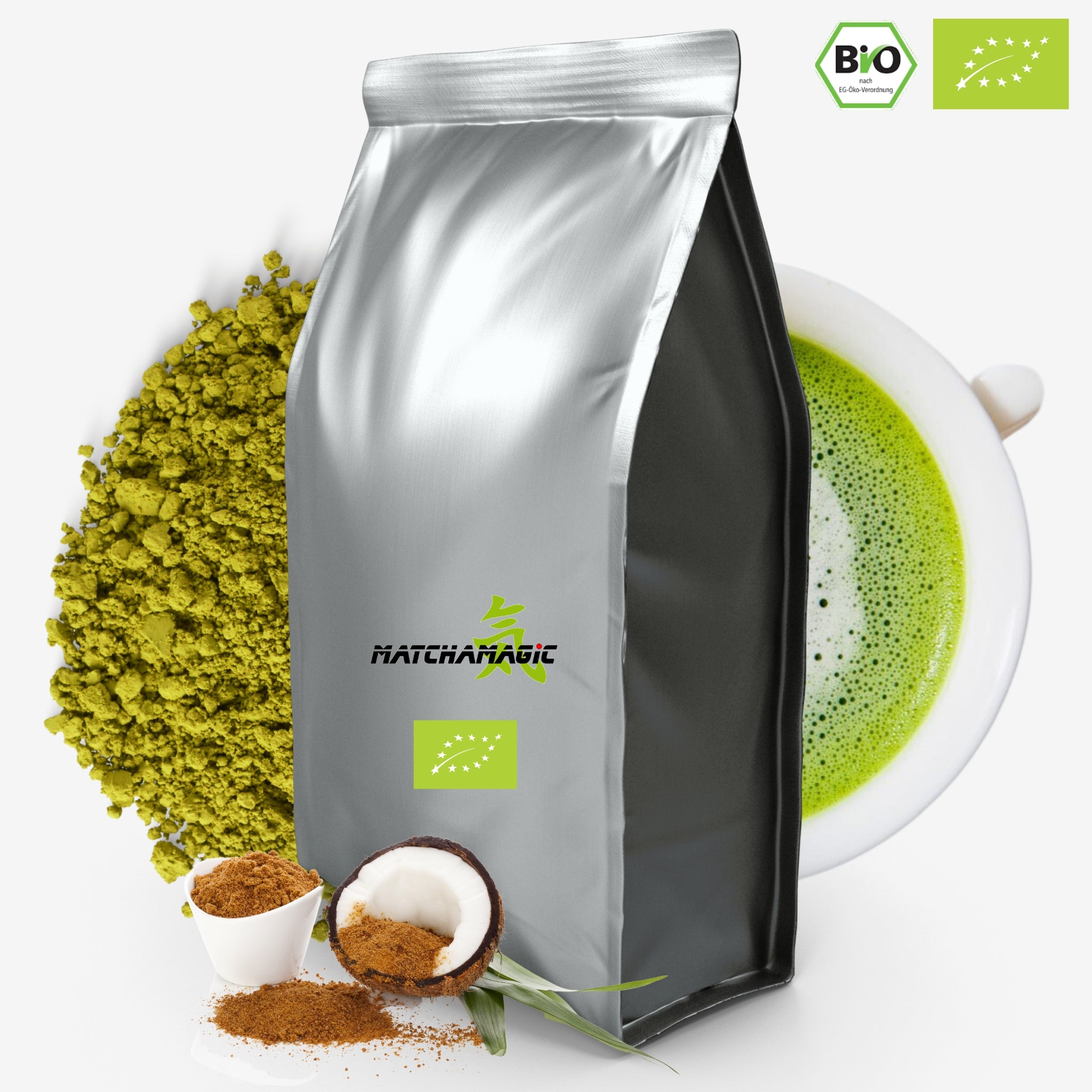 MATCHA LATTE MIX WITH COCONUT SUGAR - BULK 1 KG by Matcha Magic
