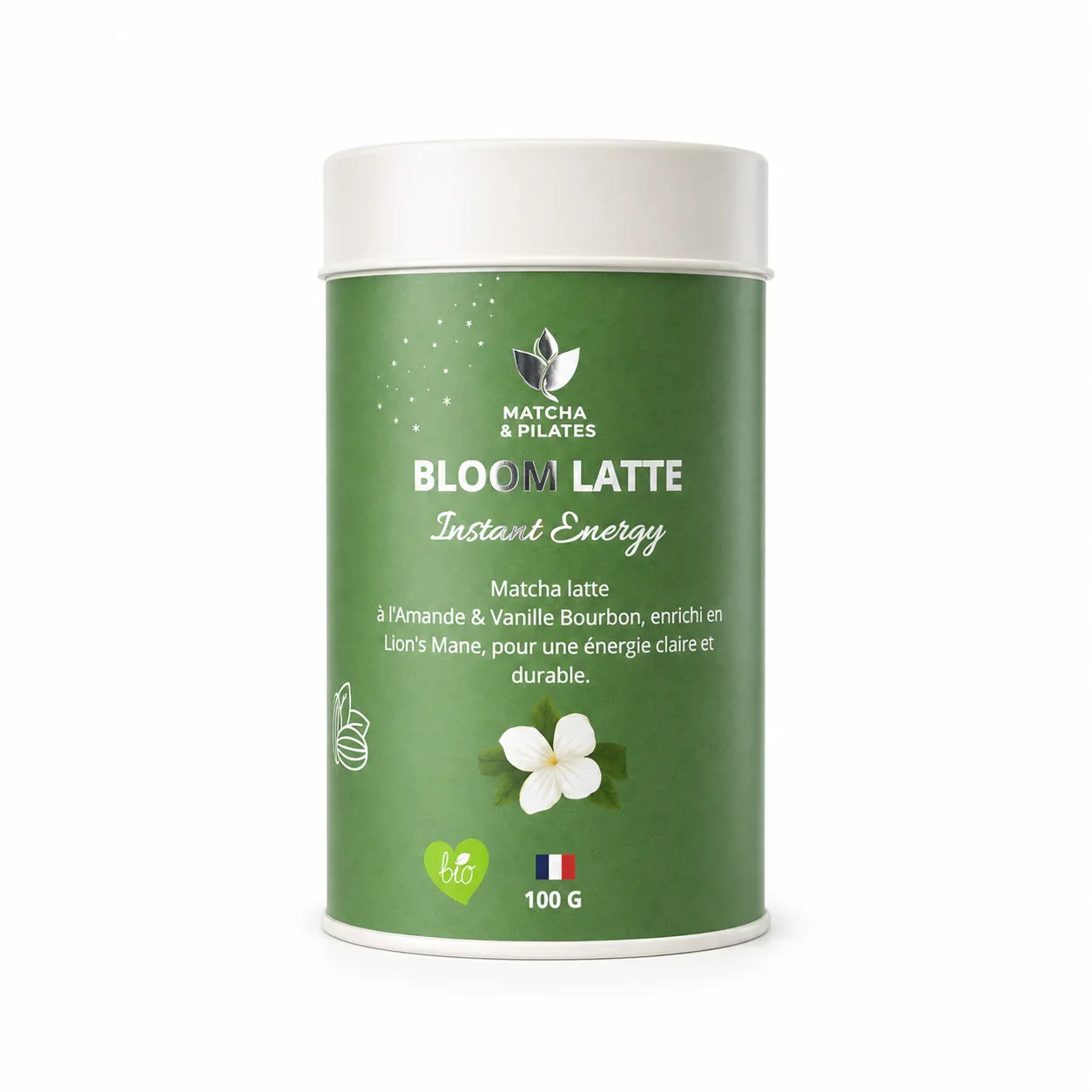 BLOOM LATTE | Matcha latte amande vanille Bourbon & Lion’s Mane