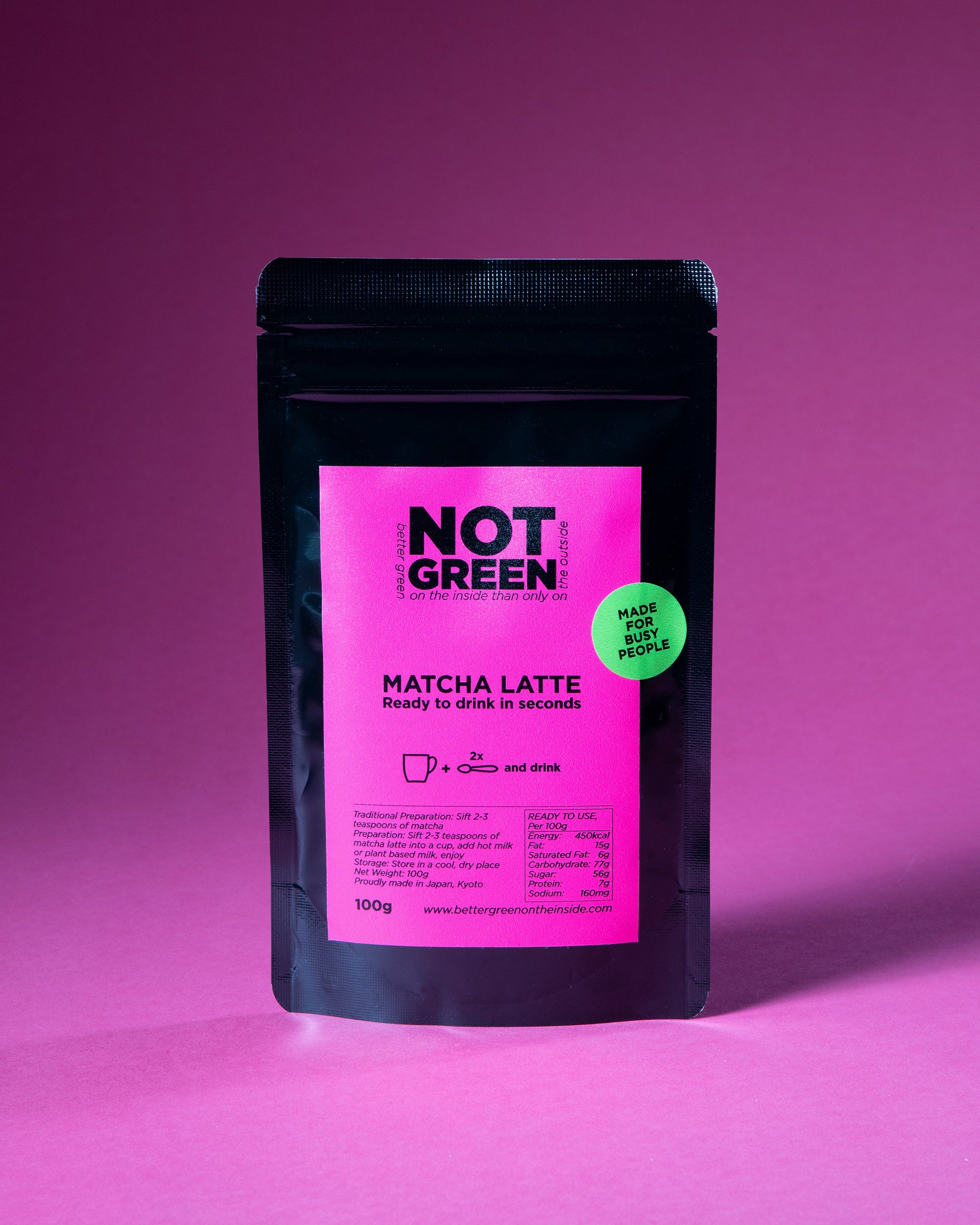 Matcha latte, gatava lietošanai, 100g