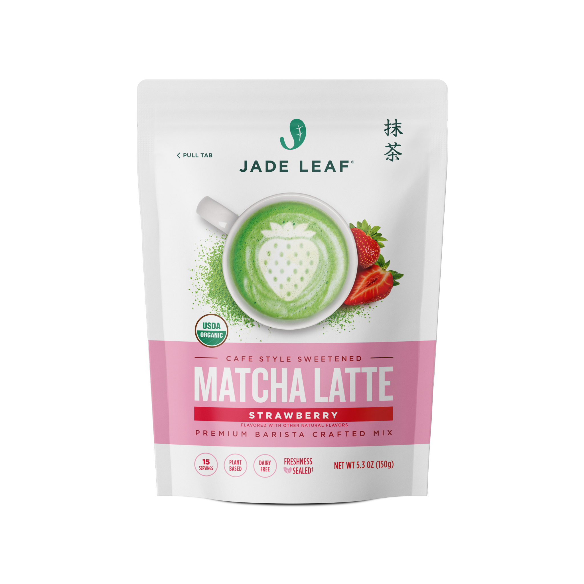 Organic Cafe Style Sweetened Matcha Latte Mix - Strawberry