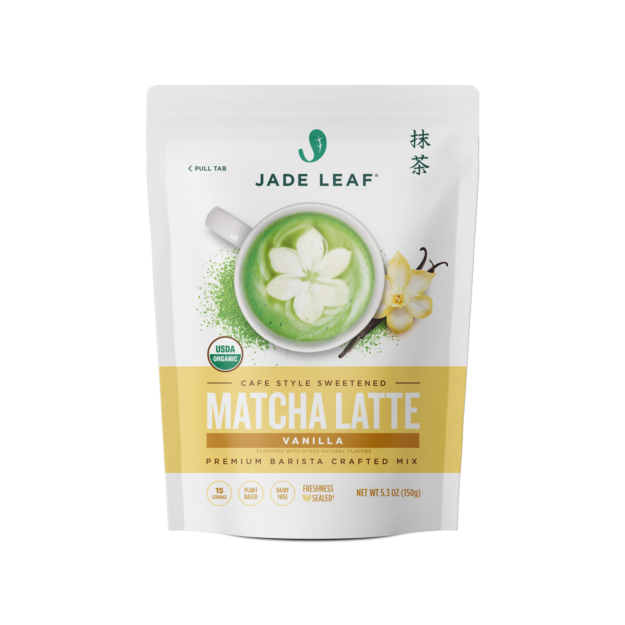 Organic Cafe Style Sweetened Matcha Latte Mix - Vanilla