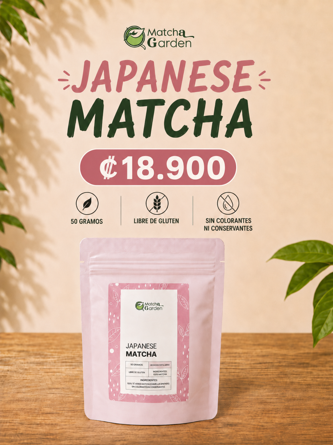 Refill: Matcha ceremonial grado Superior (50 gramos)