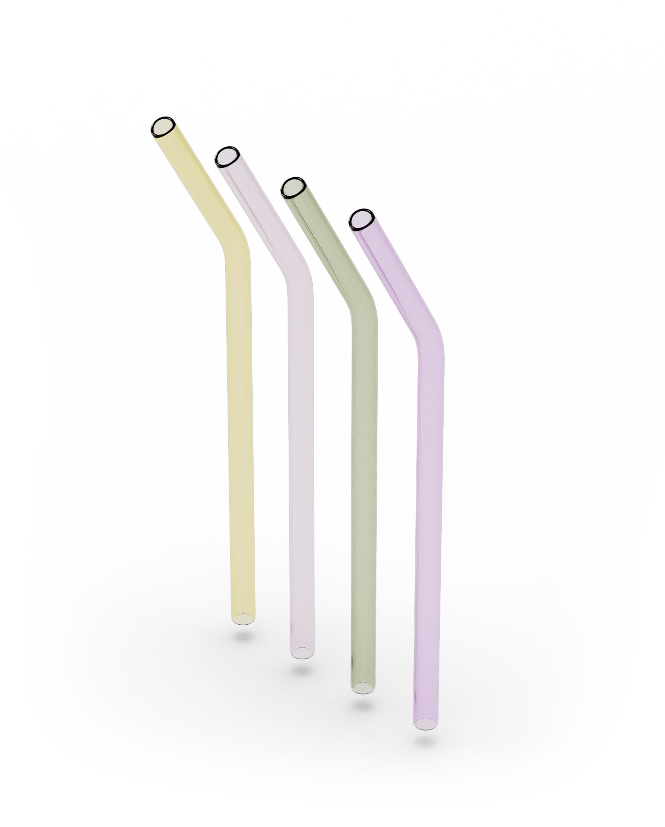 Glass Straws Set of 4