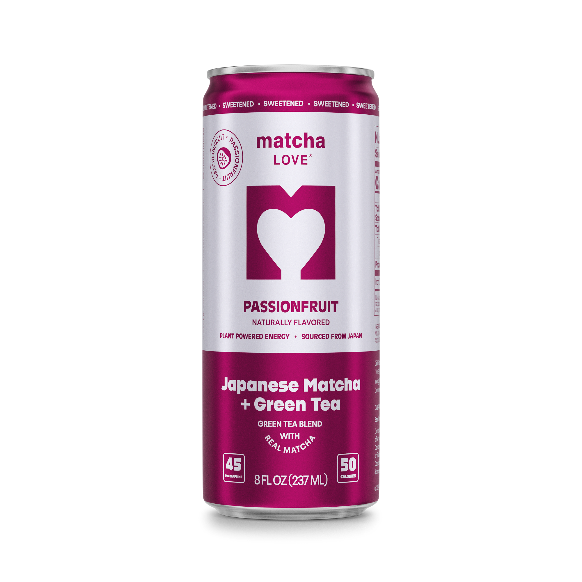 Sweetened Passion Fruit Matcha + Green Tea