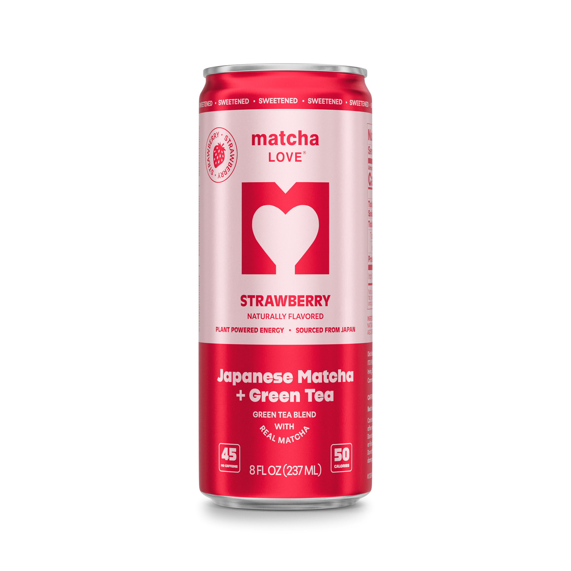 Sweetened Strawberry Matcha + Green Tea