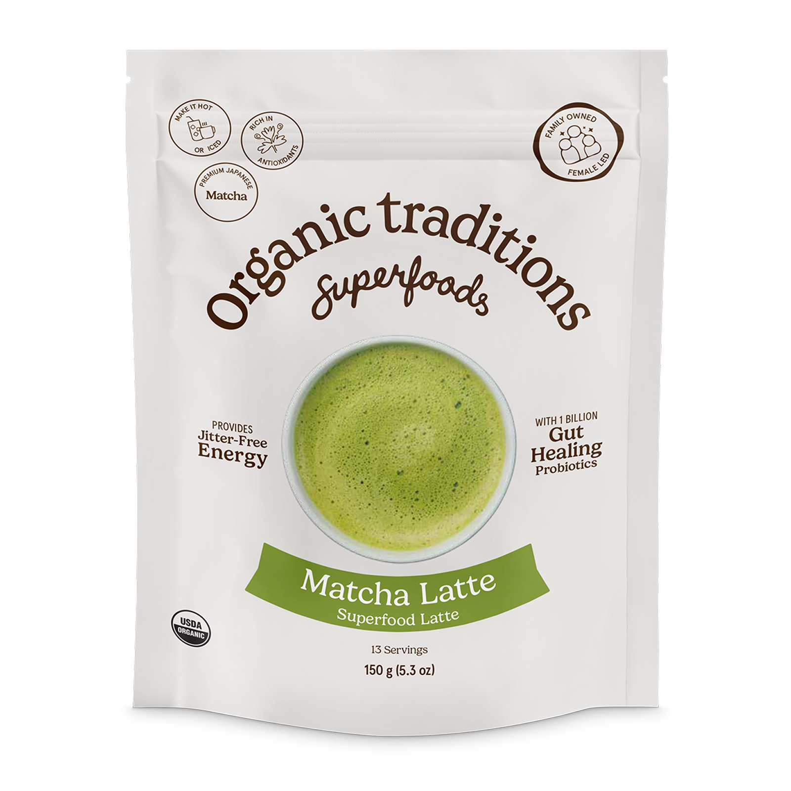 Matcha Latte with Probiotics