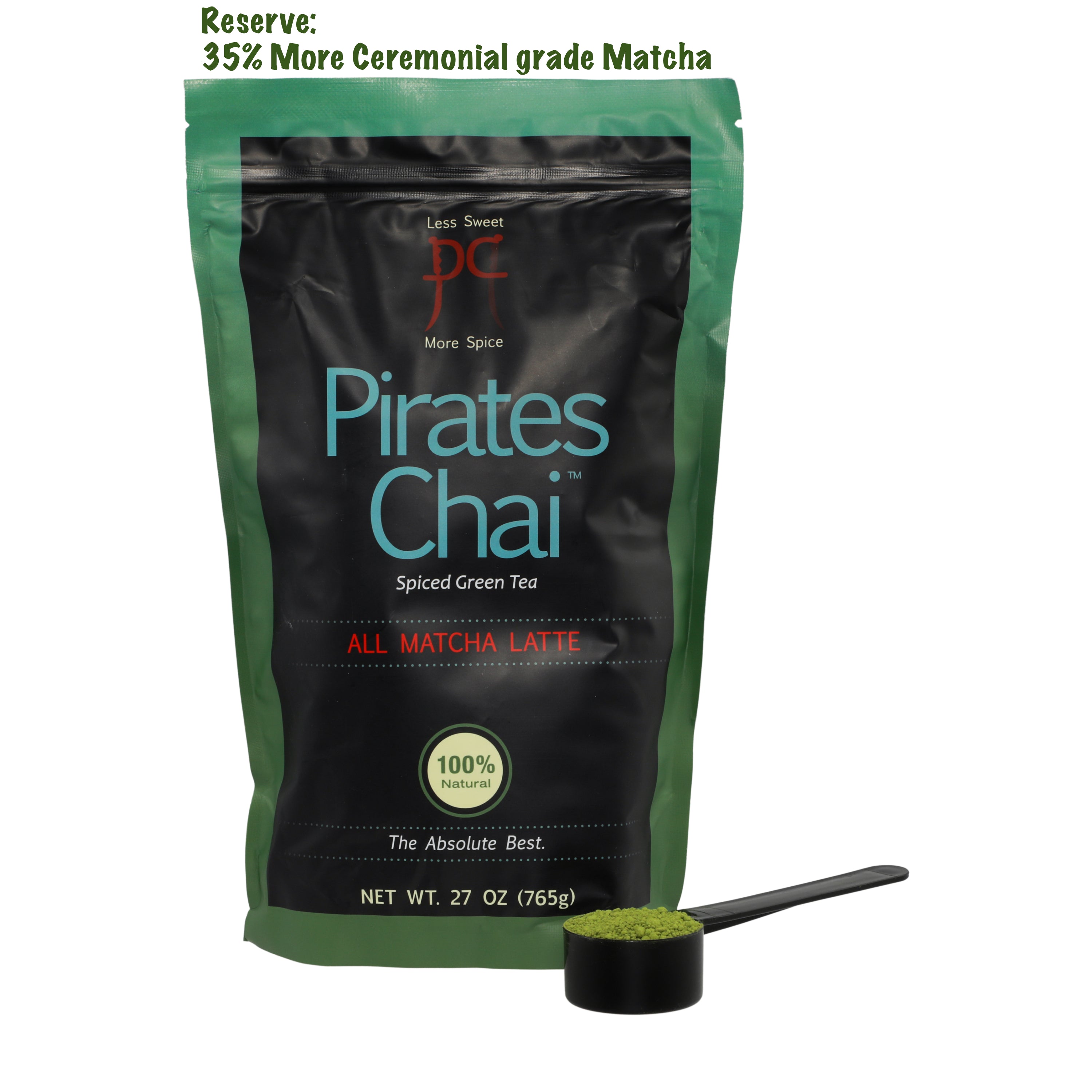 Pirates Reserve 27oz: 1/3 more Ceremonial Matcha
