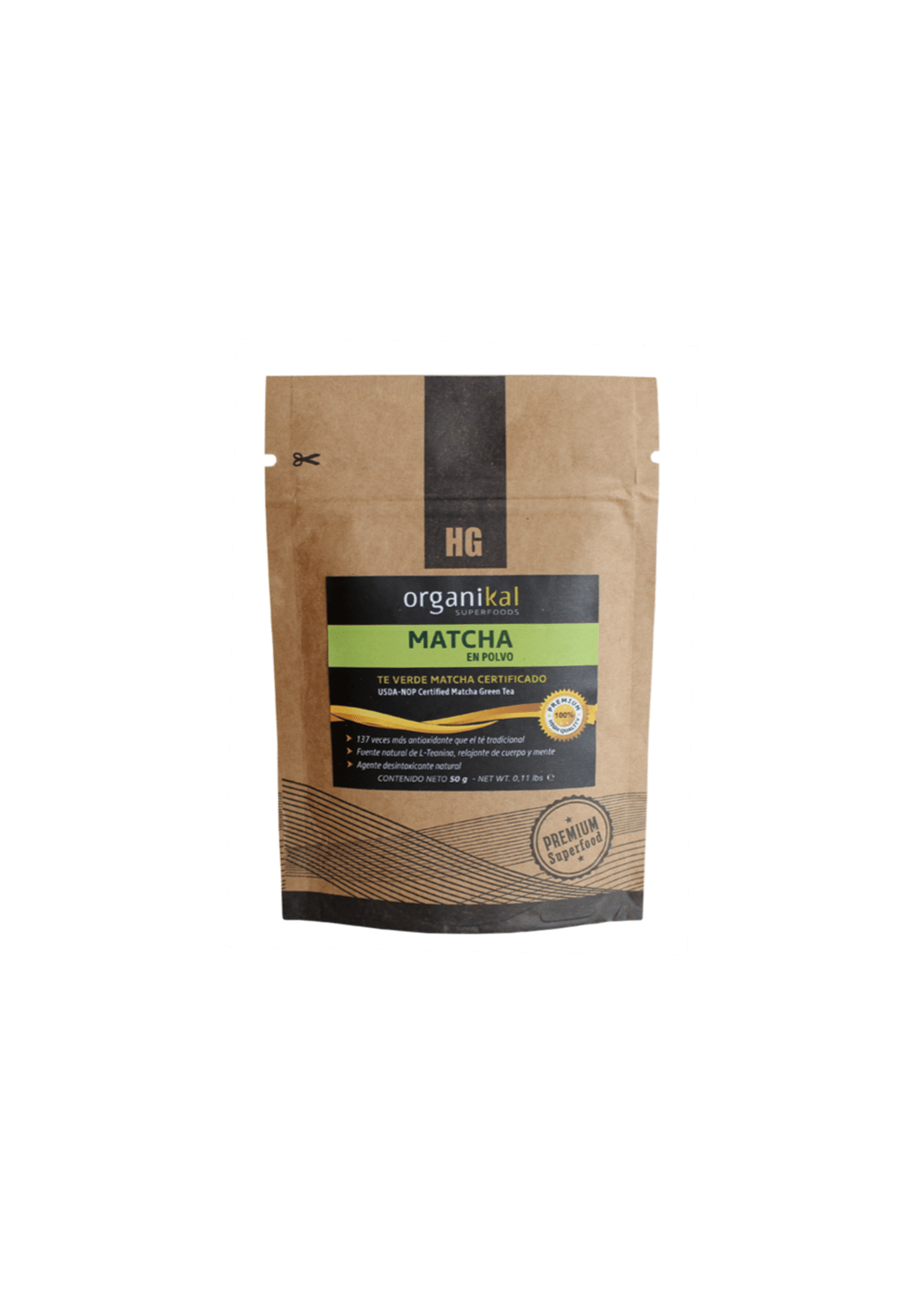 ORGANIKAL ORGANIKAL MATCHA POLVO 50G