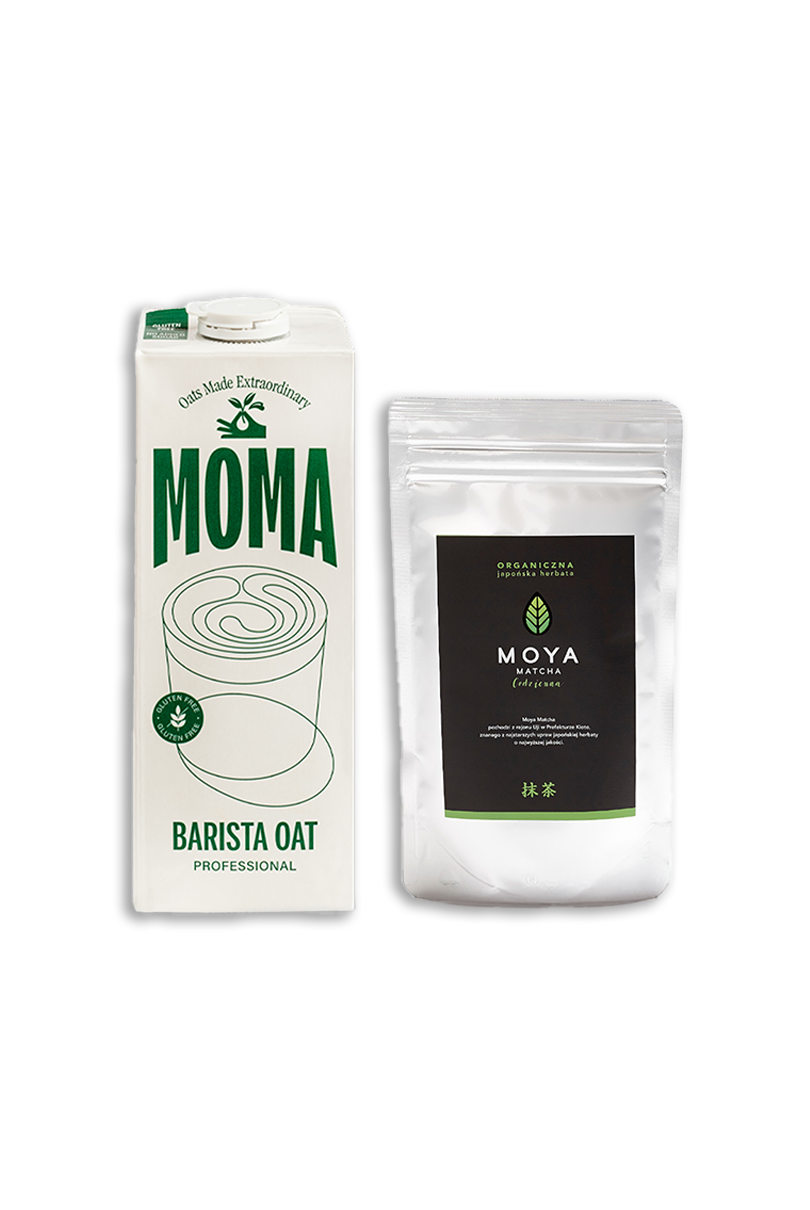 Zestaw Moya Matcha Codzienna 50g + MOMA Napój owsiany Barista Professional 1L by Moya Matcha