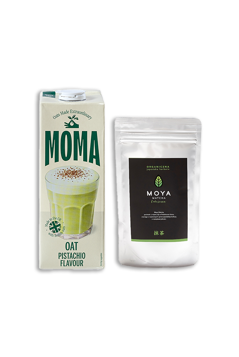 Zestaw Moya Matcha Codzienna 50g + MOMA Pistachio 1L by Moya Matcha