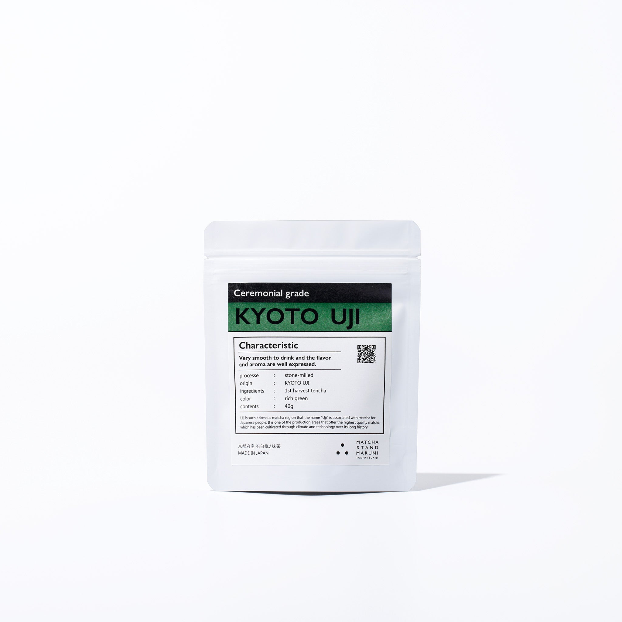 Ceremonial Grade KYOTO UJI 1.4oz (40g) ｜MATCHA STAND MARUNI