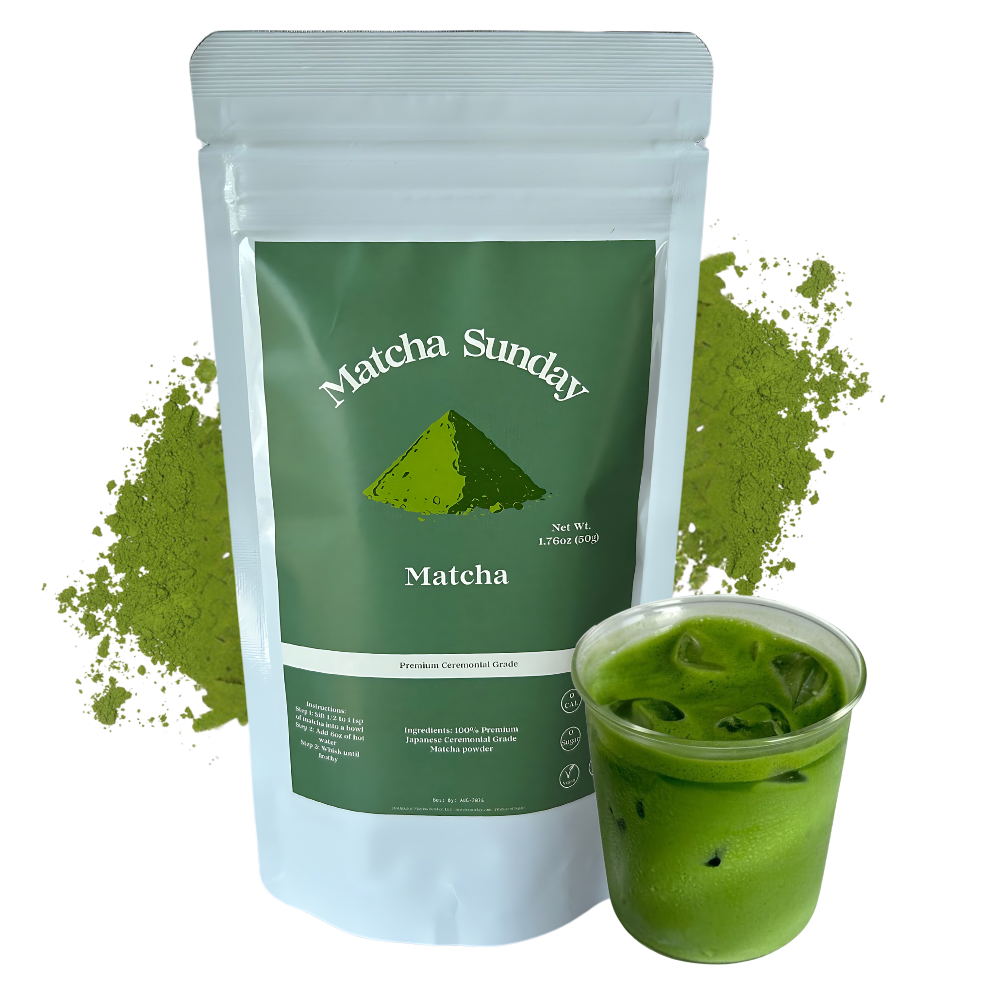 Ceremonial Grade Matcha Powder (50g) - Pack of 10