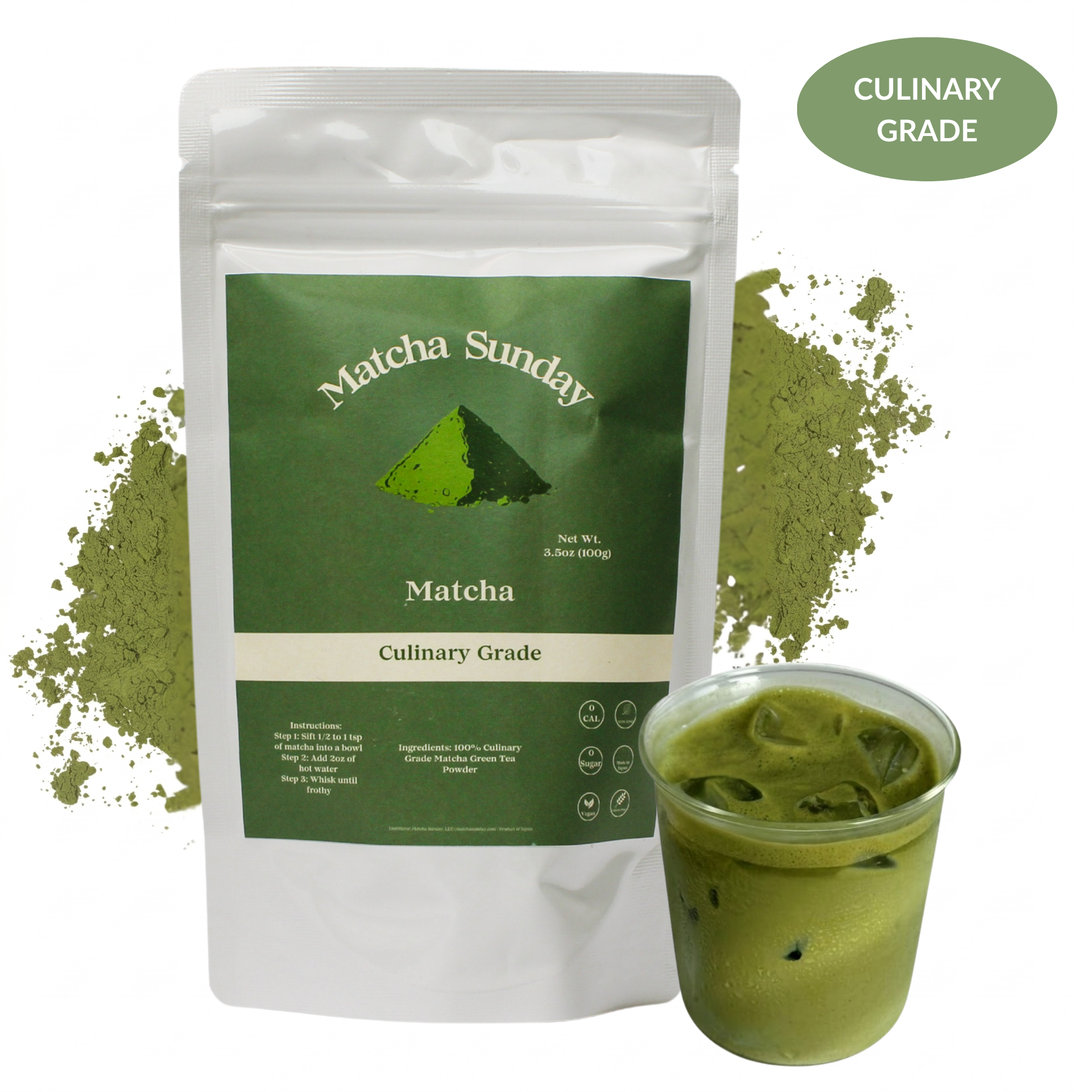 Culinary Grade Matcha Powder (100g) - Pack of 10